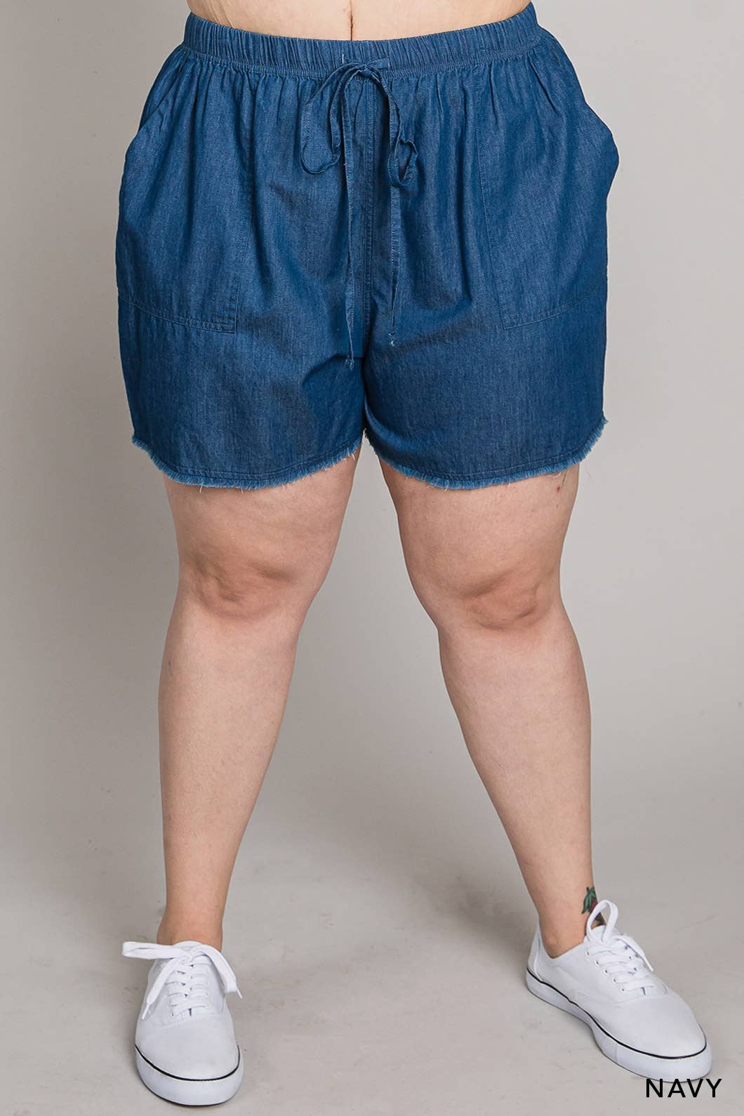 CURVY Cotton Washed Shorts