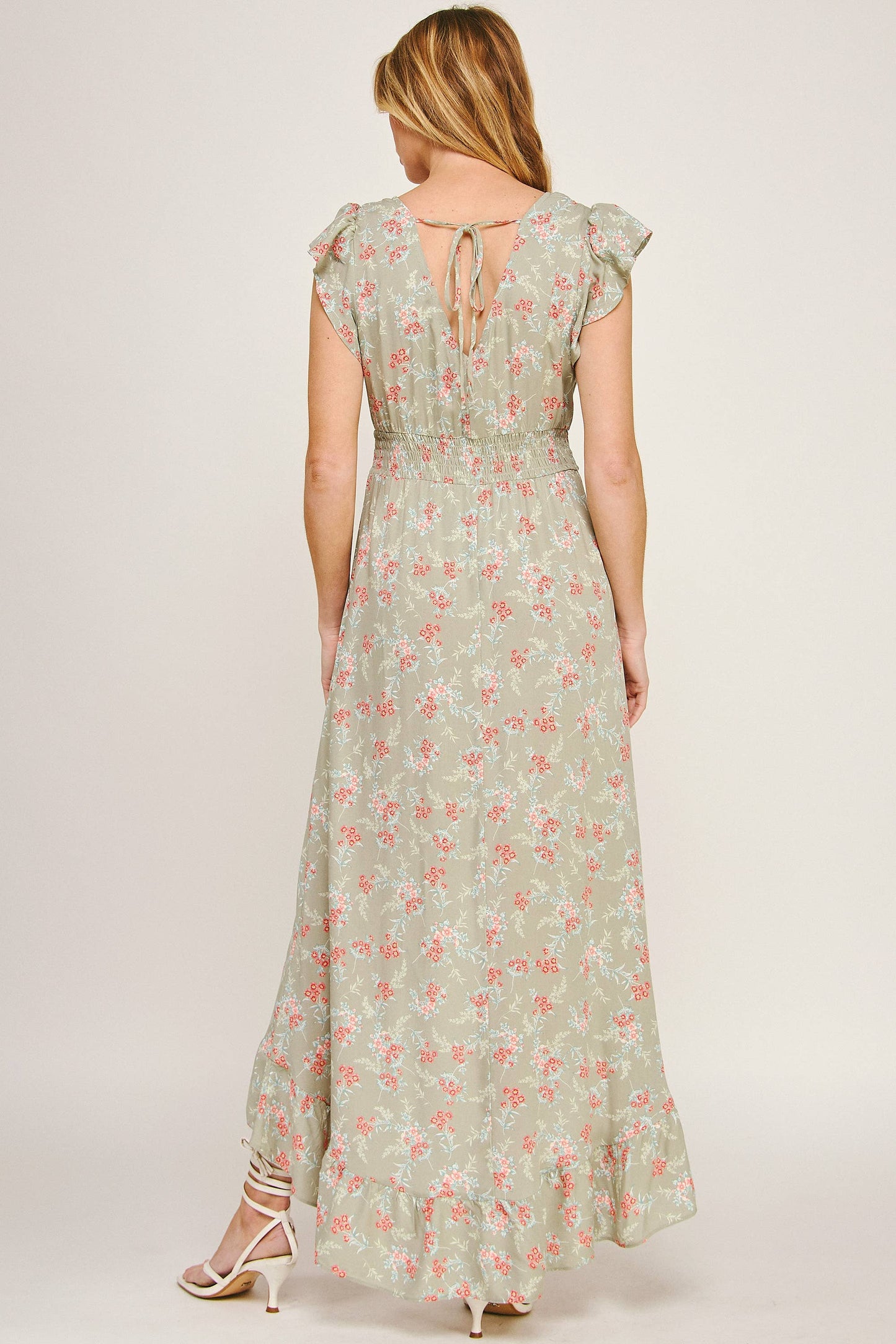 Floral Ruffle Maxi Dress