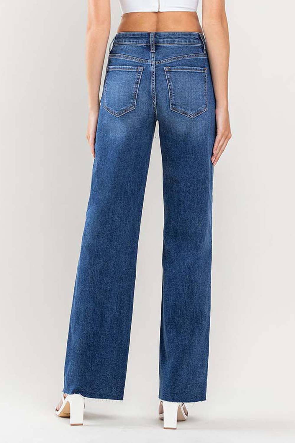 LV1134: Clean Cut Raw Hem Jeans