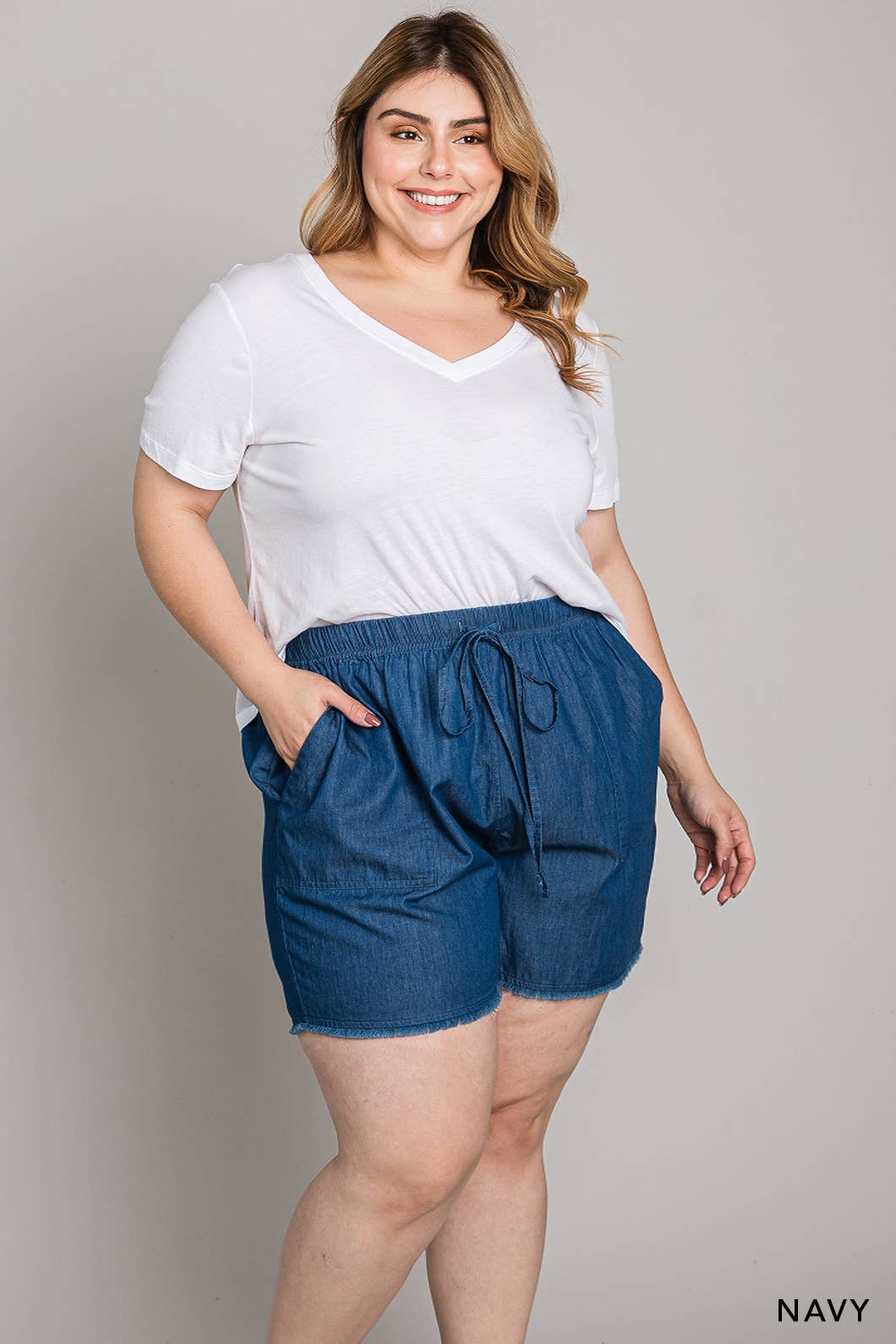 CURVY Cotton Washed Shorts