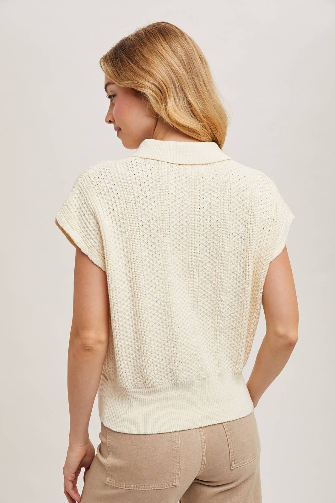 KNIT POLO SWEATER