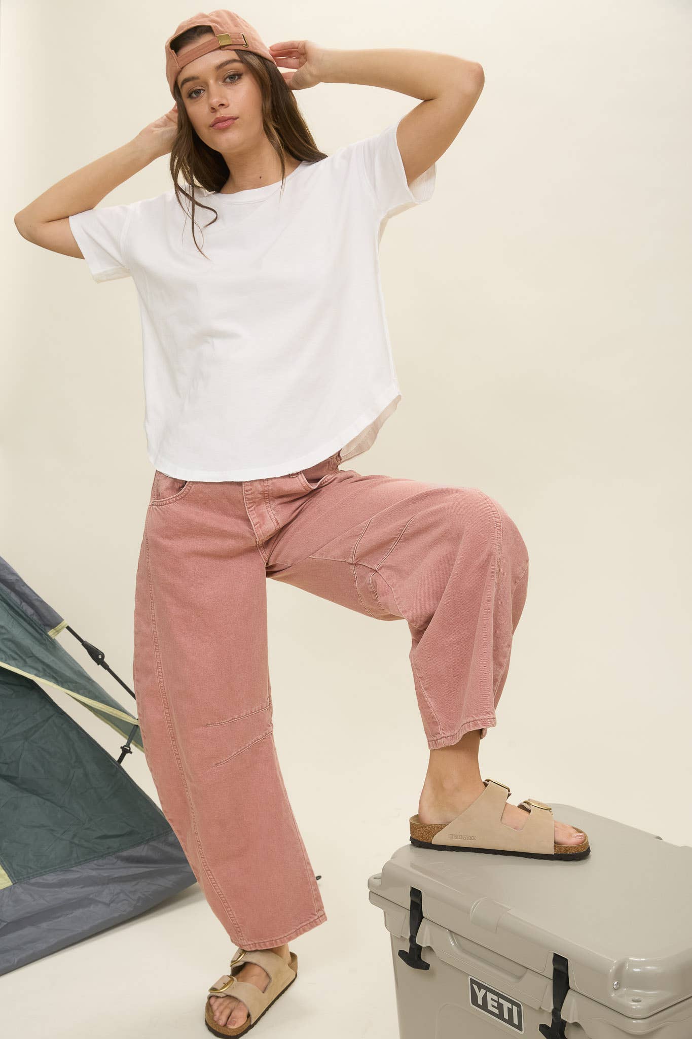EXPOSED SEAM SHORT SLEEVE TOP