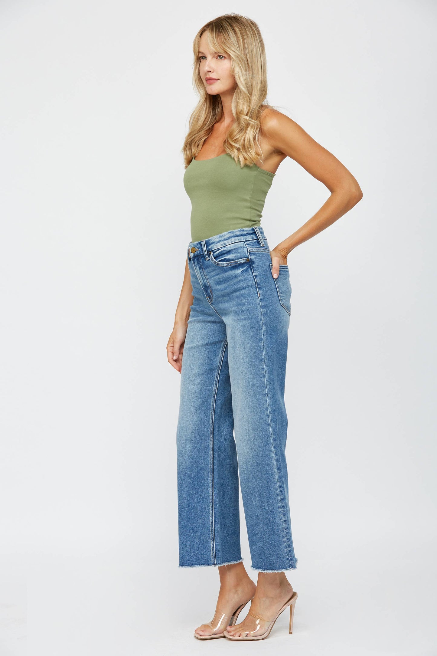 FESTIVAL STRETCH HIGH-RISE WIDE LEG JEANS