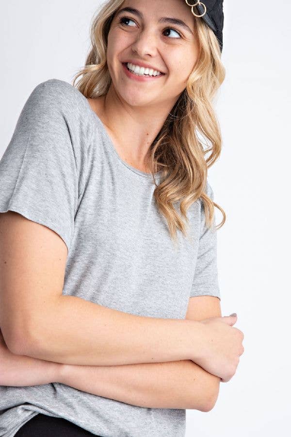 Basic Scoop-neck Tee