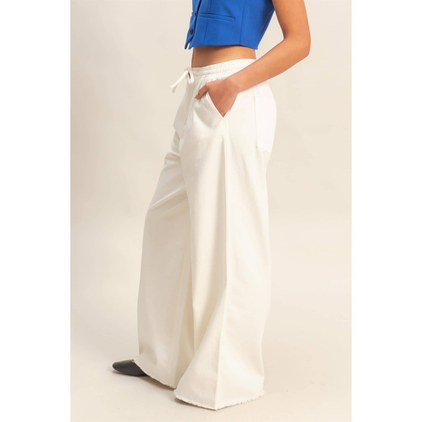 Loose Fit White Jeans