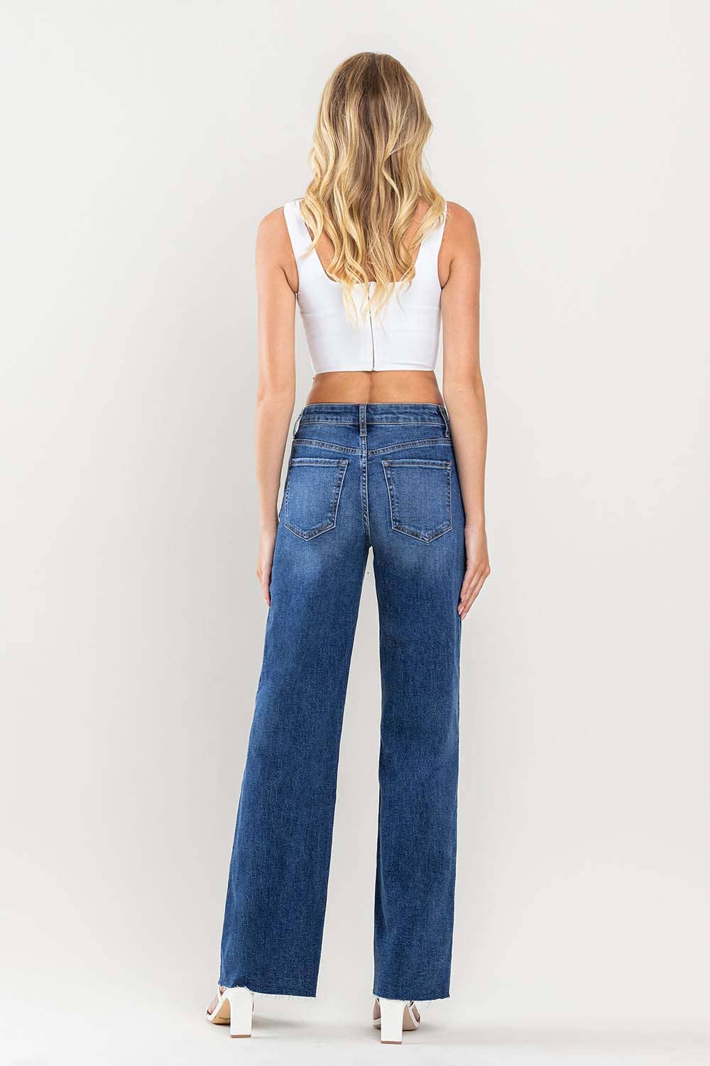 LV1134: Clean Cut Raw Hem Jeans