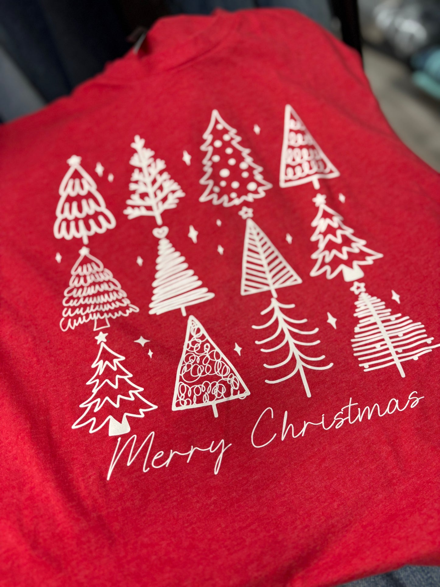 Red Tree Merry Christmas Tee
