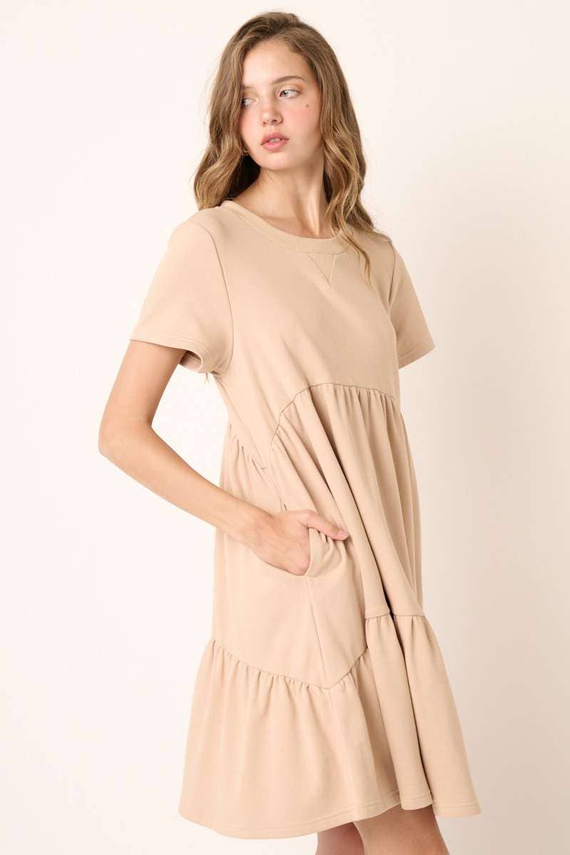 FRENCH TERRY BABYDOLL DRESS