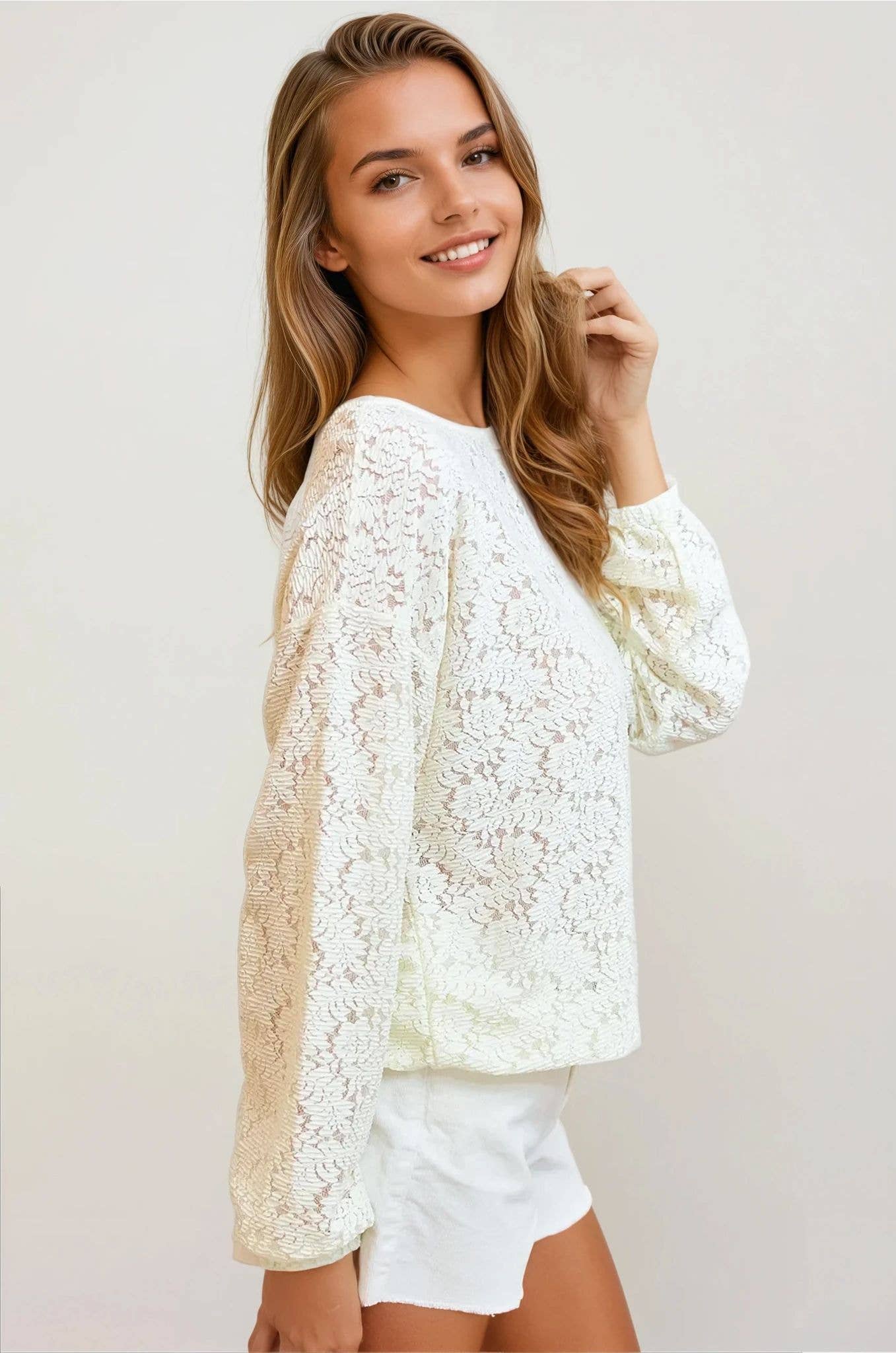 Lace Pull Over Top