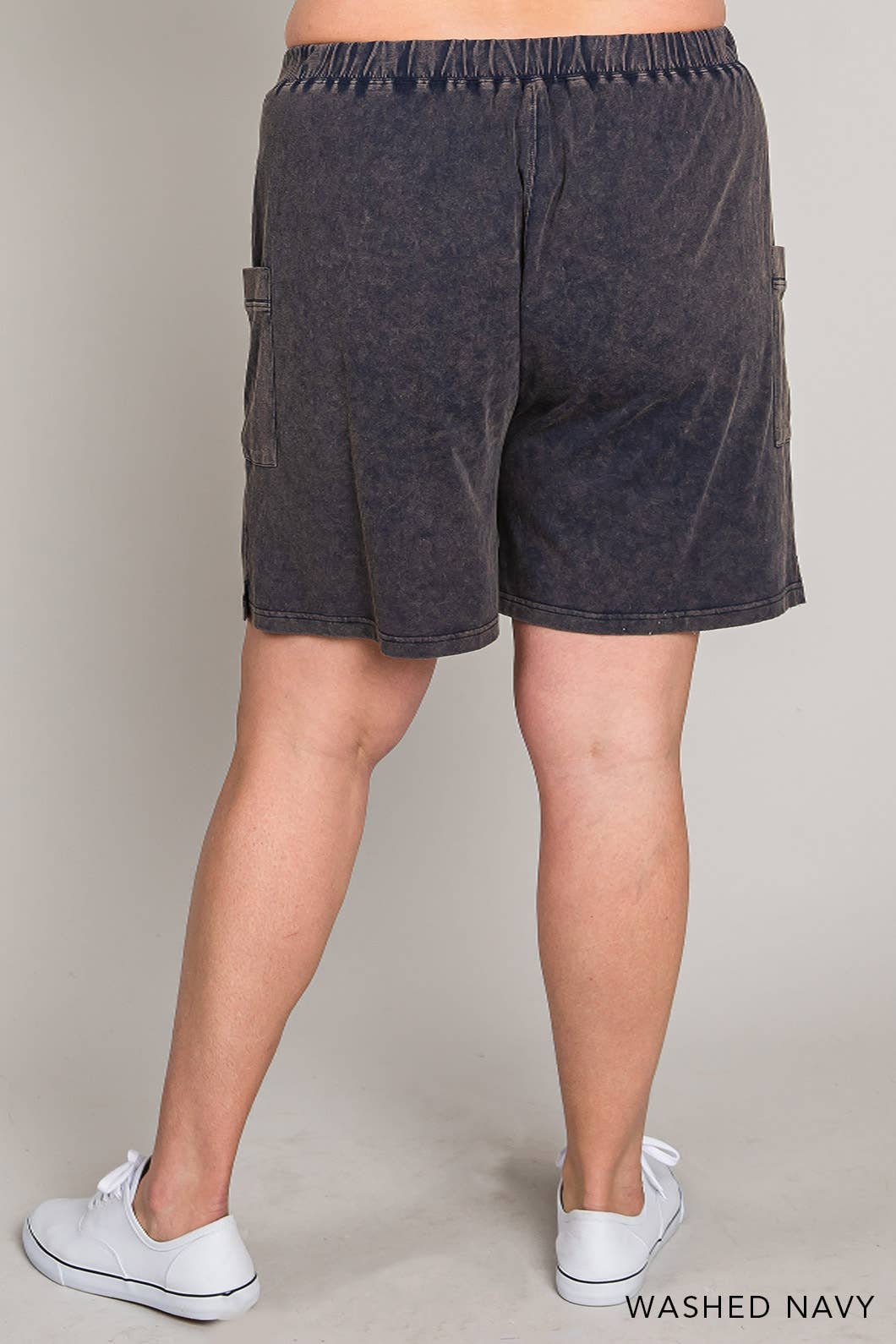 CURVY Sage Vintage Washed Shorts