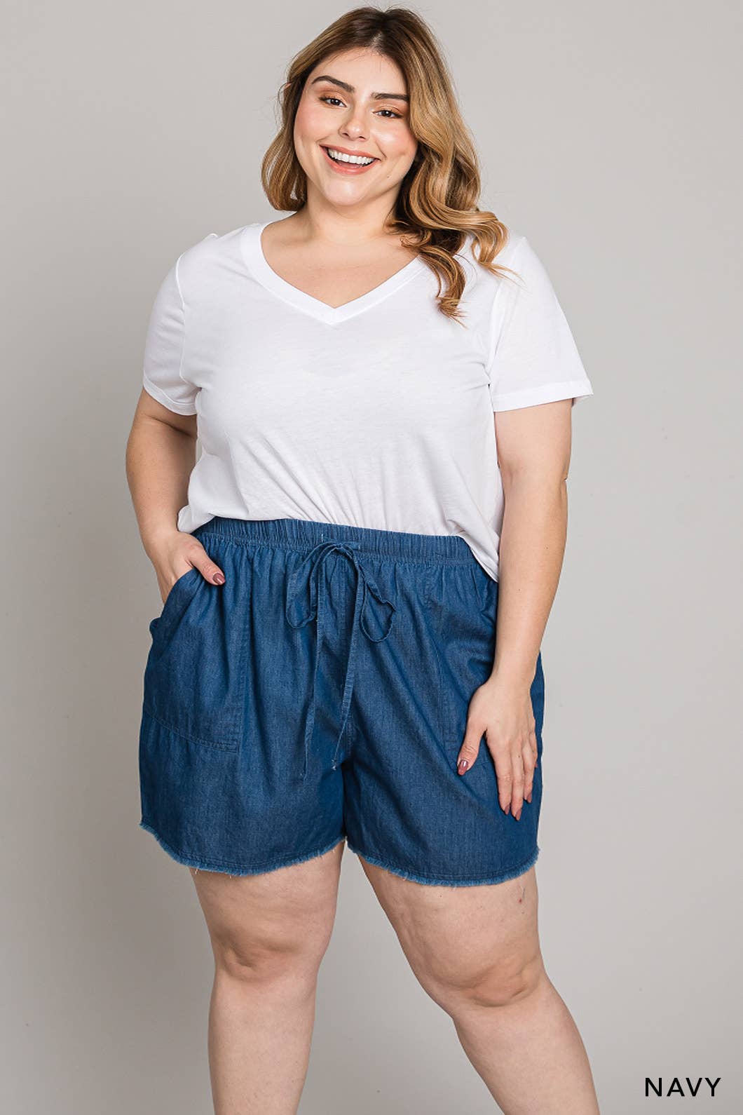 CURVY Cotton Washed Shorts