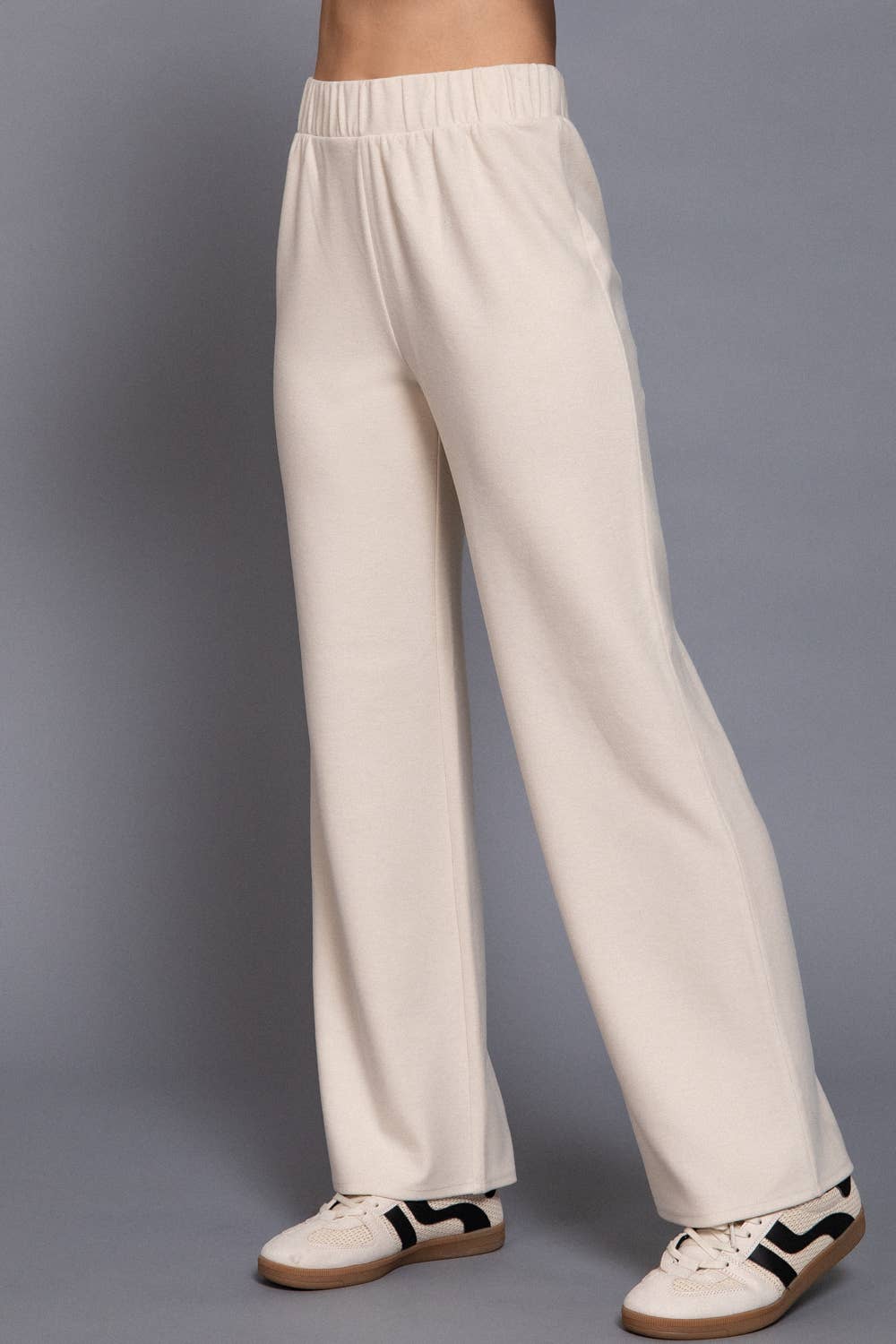 Elastic Waist Soft Knit Pants