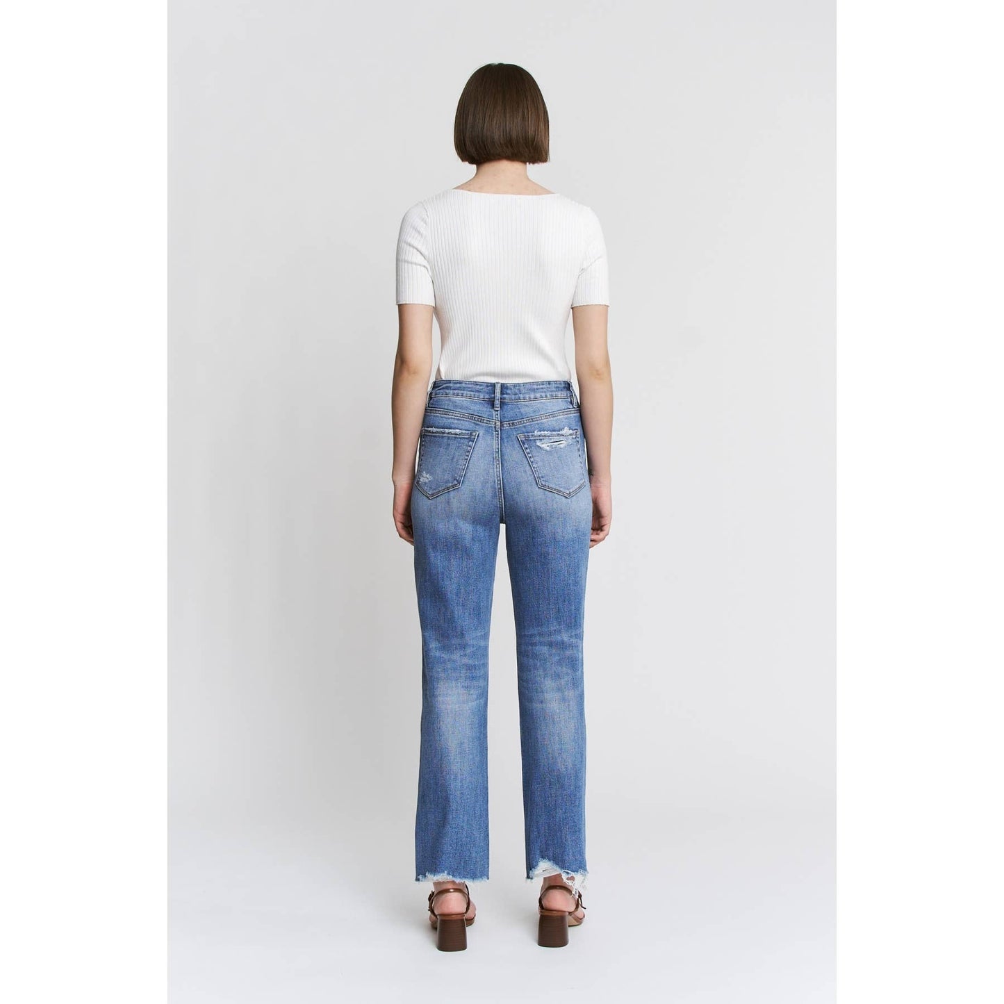 MICA HIGH RISE RAW HEM LOOSE FIT STRAIGHT