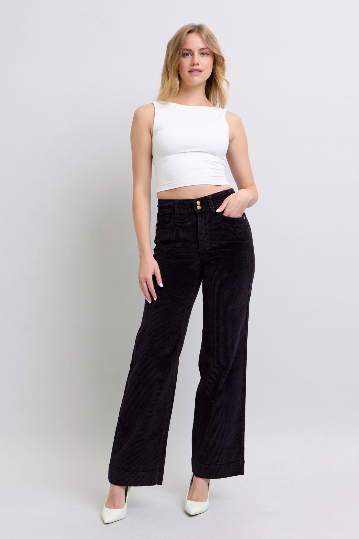 JB88921:Black Corduroy Trousers