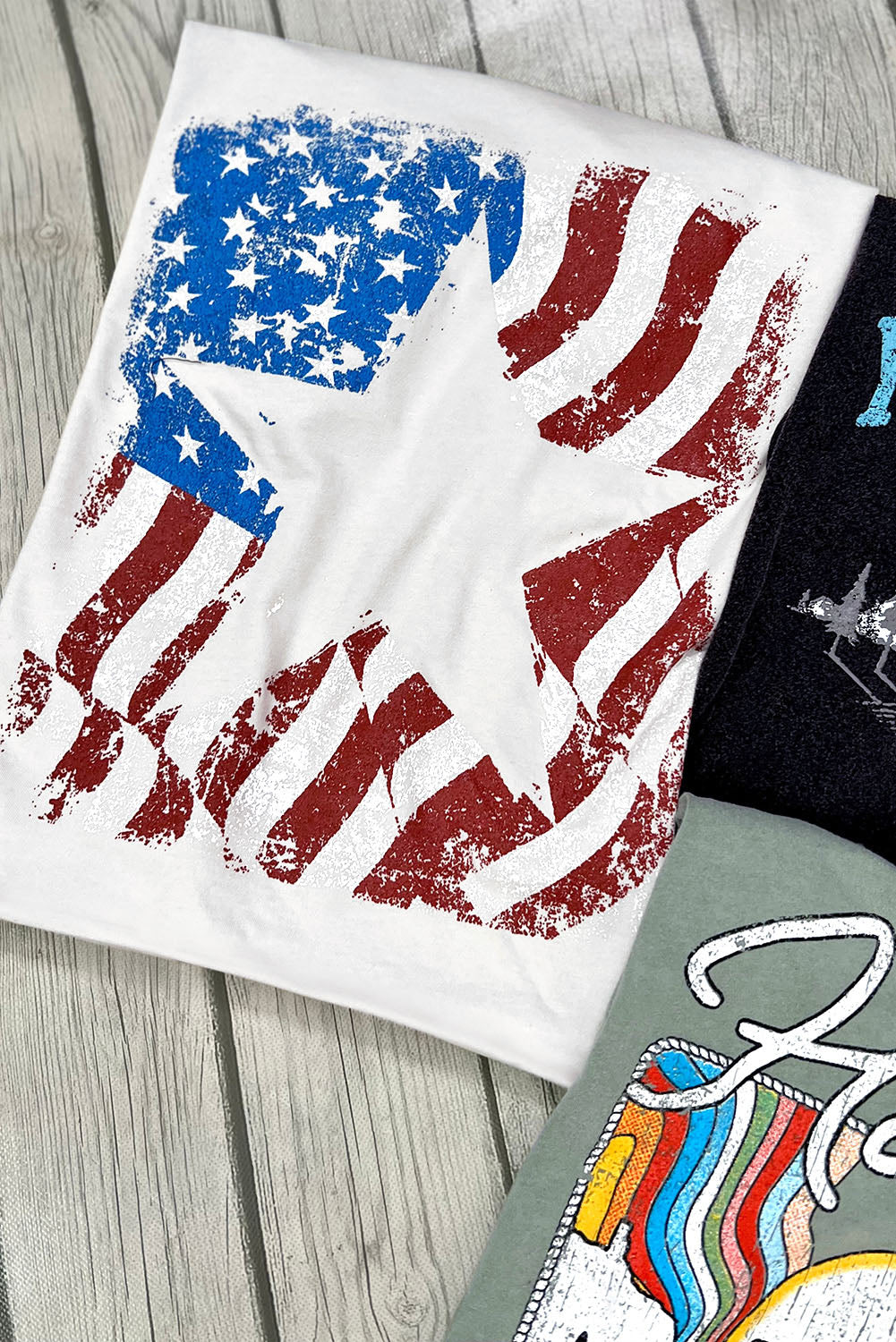 Flag and Star Tee