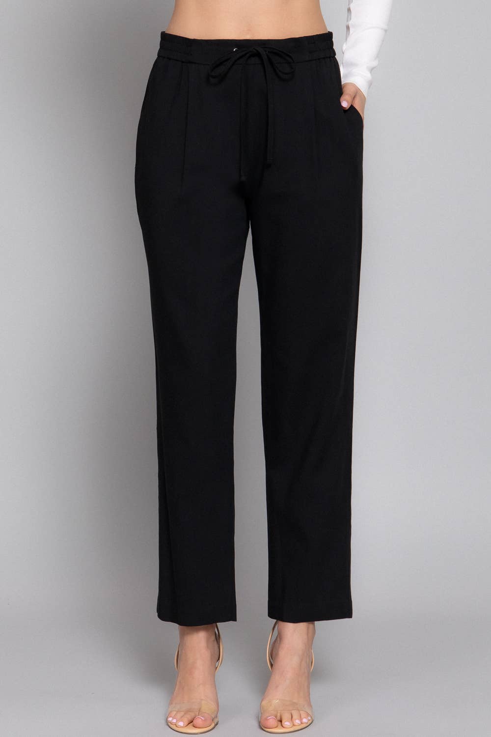 Elastic Waist Woven Pants