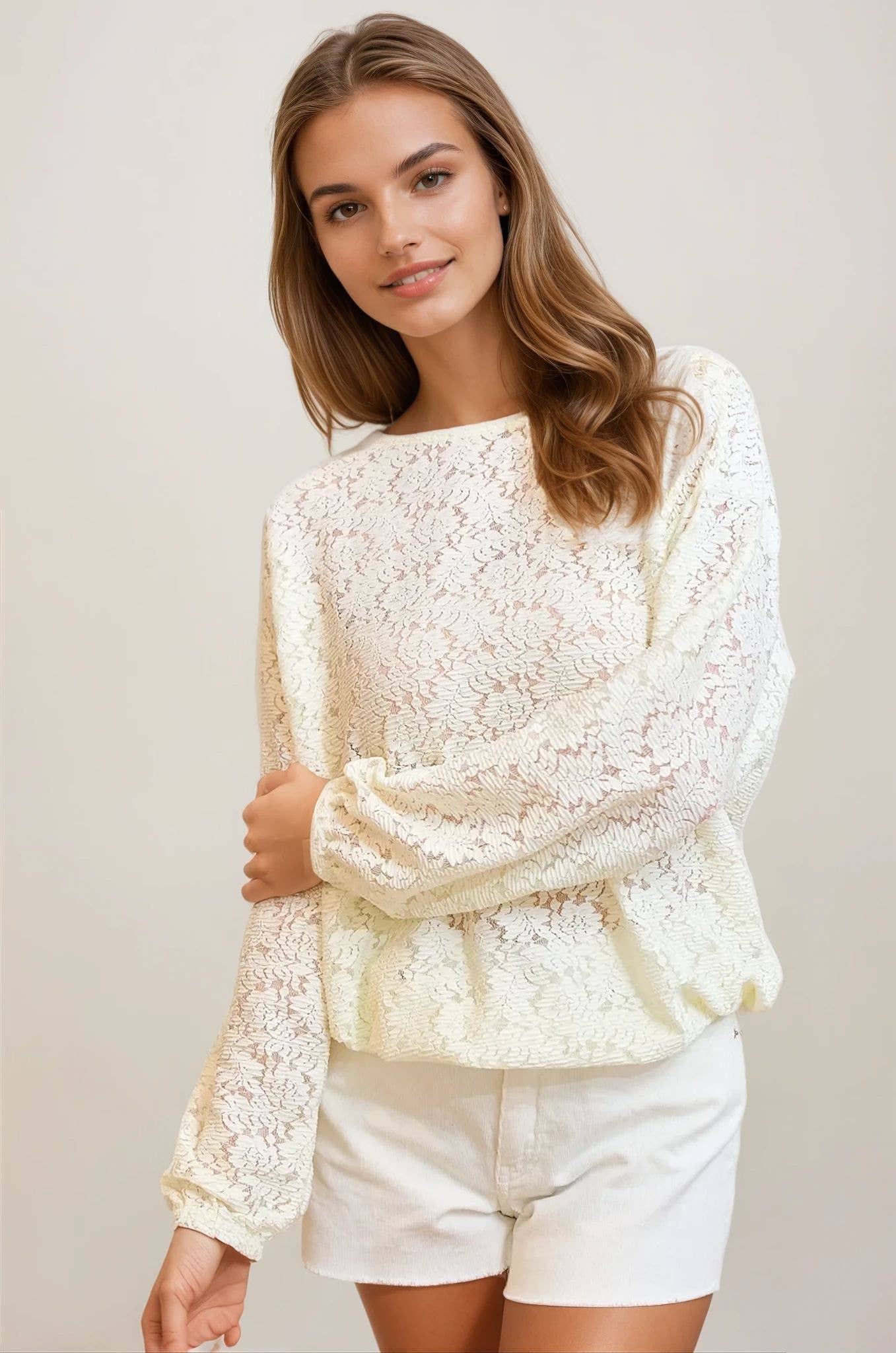 Lace Pull Over Top