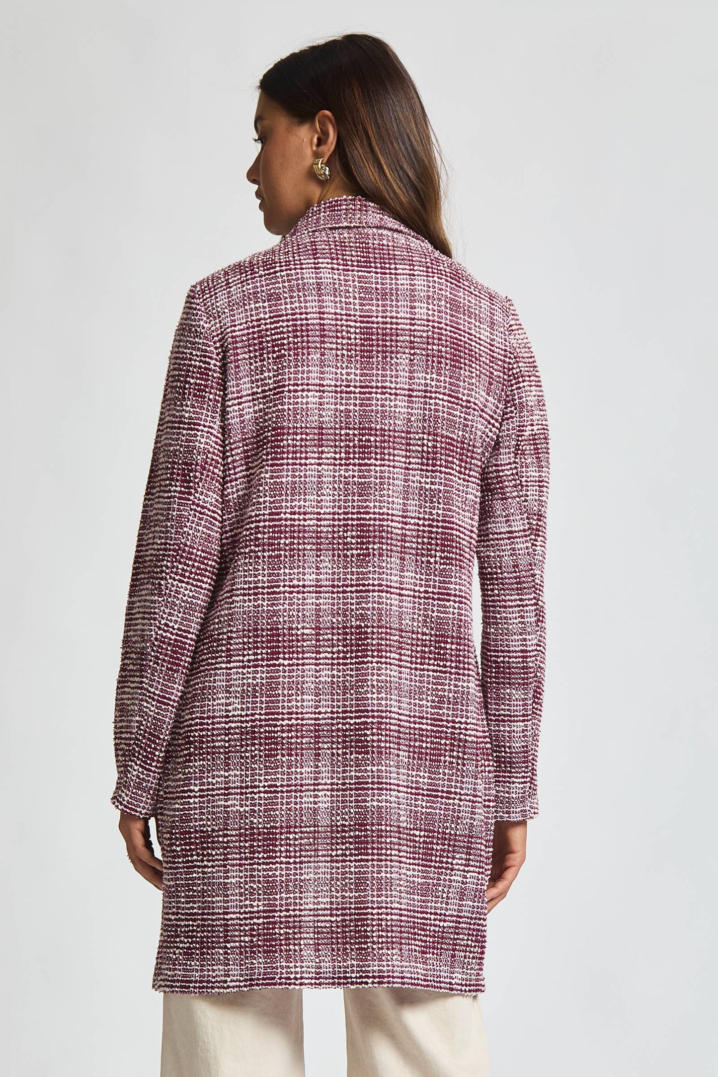 Plaid Midi Blazer