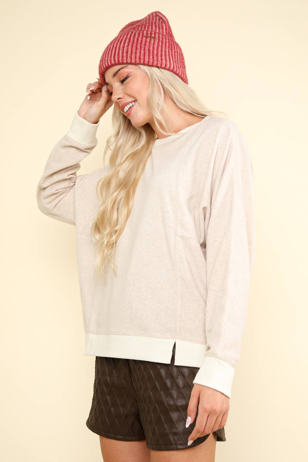Curvy Velour Cozy Top