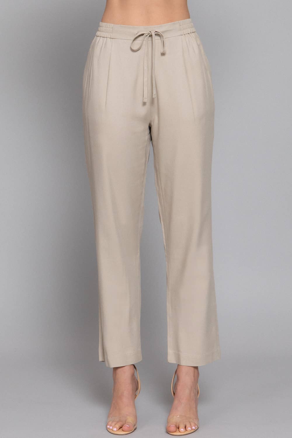 Elastic Waist Woven Pants