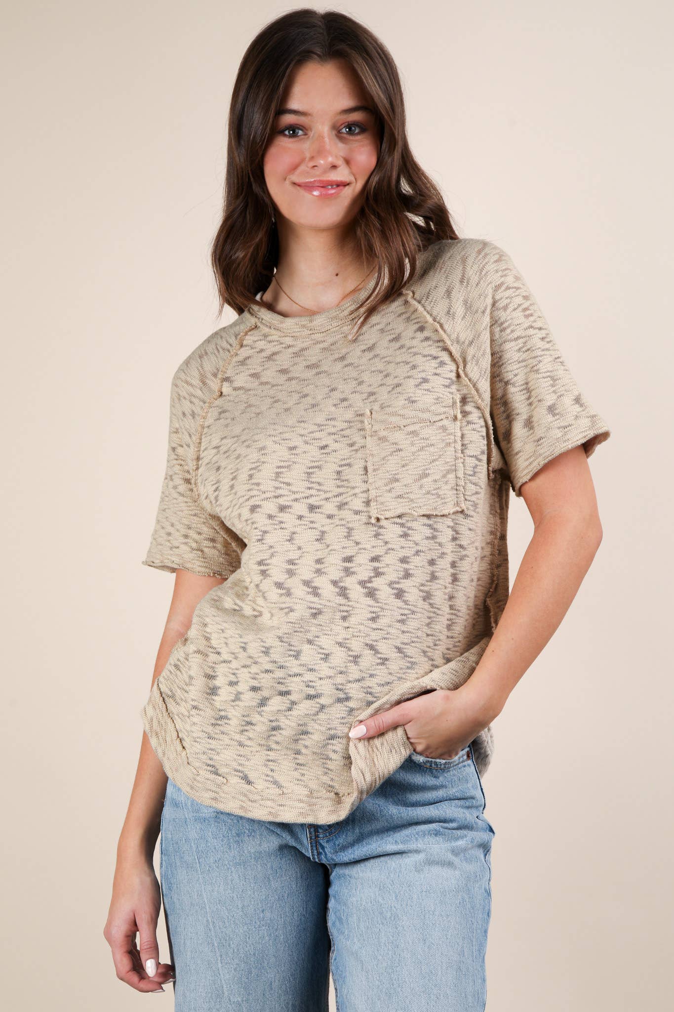 Curvy Patch Packet Top
