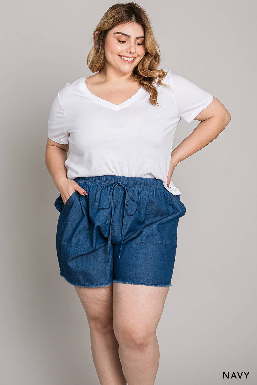 CURVY Cotton Washed Shorts