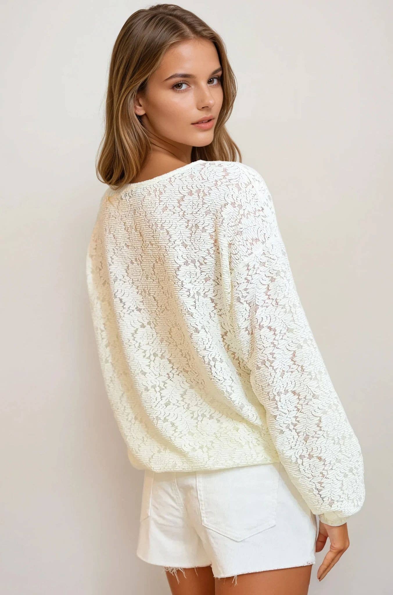 Lace Pull Over Top