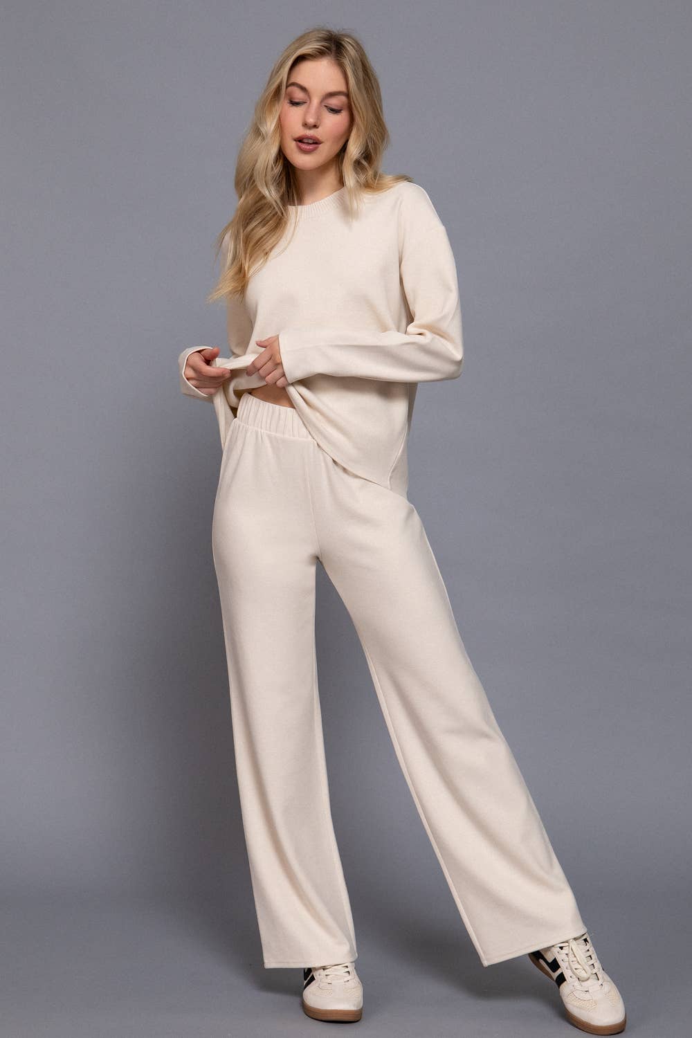 Elastic Waist Soft Knit Pants