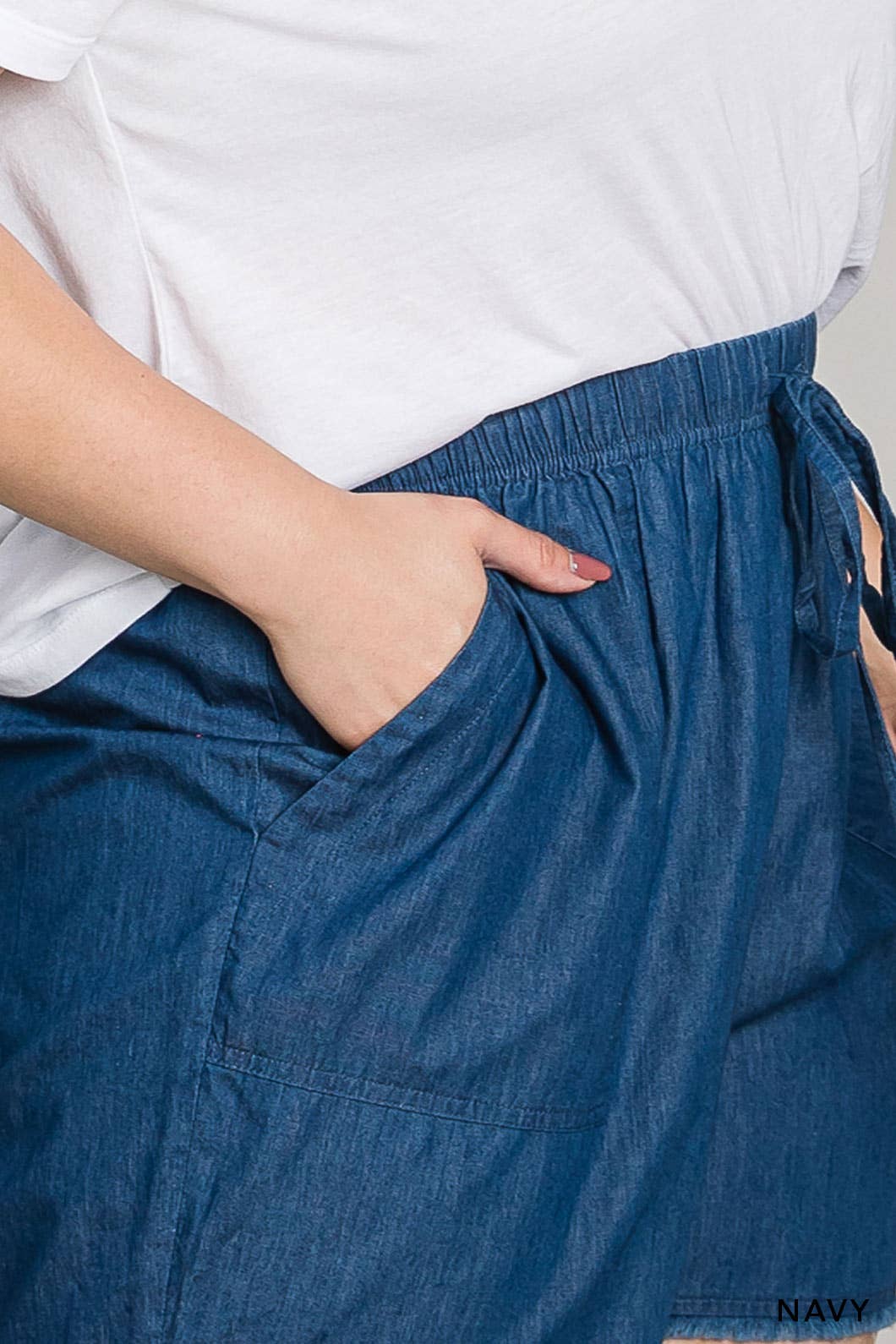 CURVY Cotton Washed Shorts