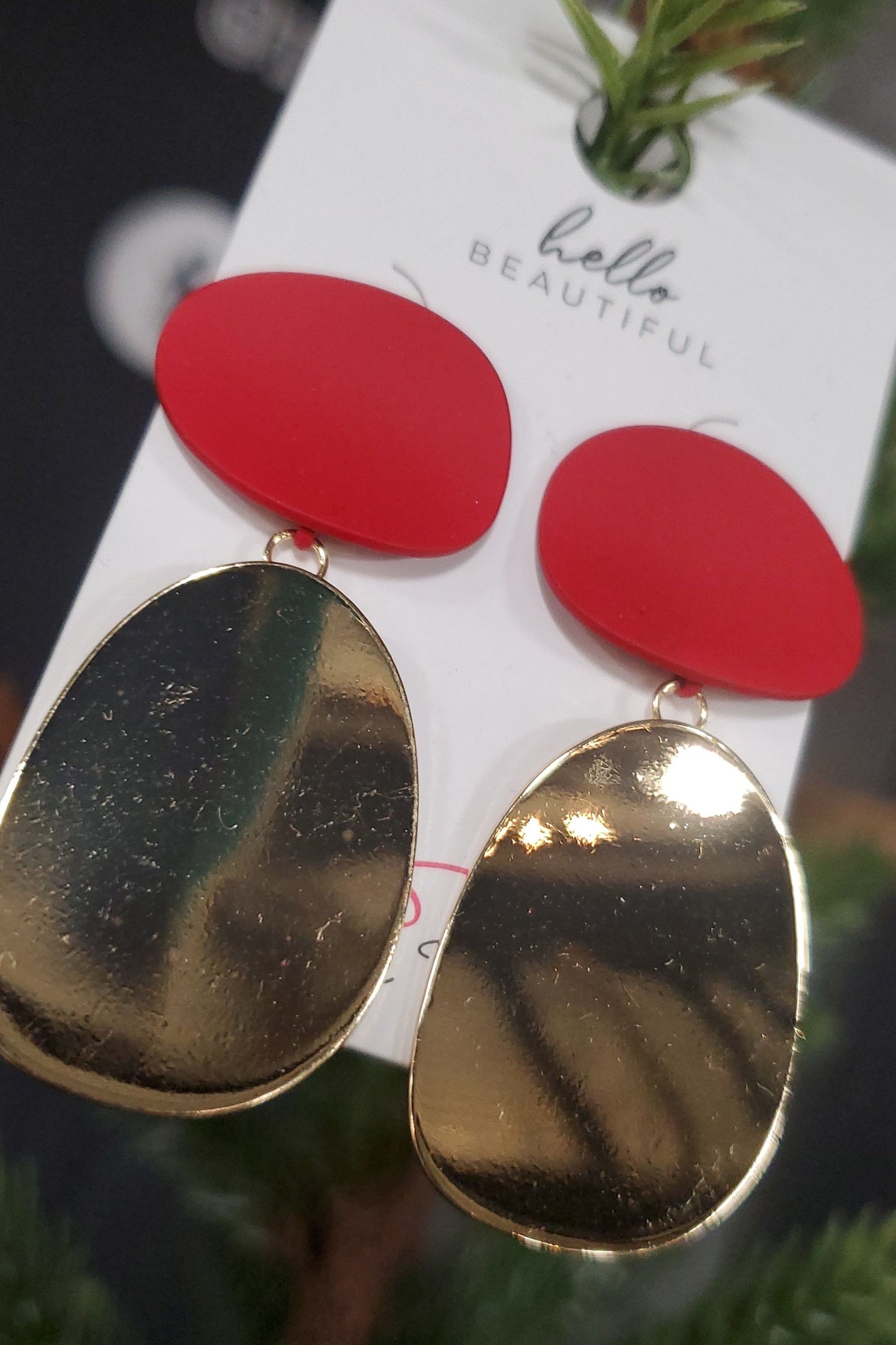 Coral & Copper Earrings