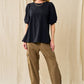 Black Puff Sleeve Top