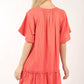 Ruffle Bottom Mini Dress