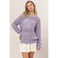 Open Stitch Lavender Sweater