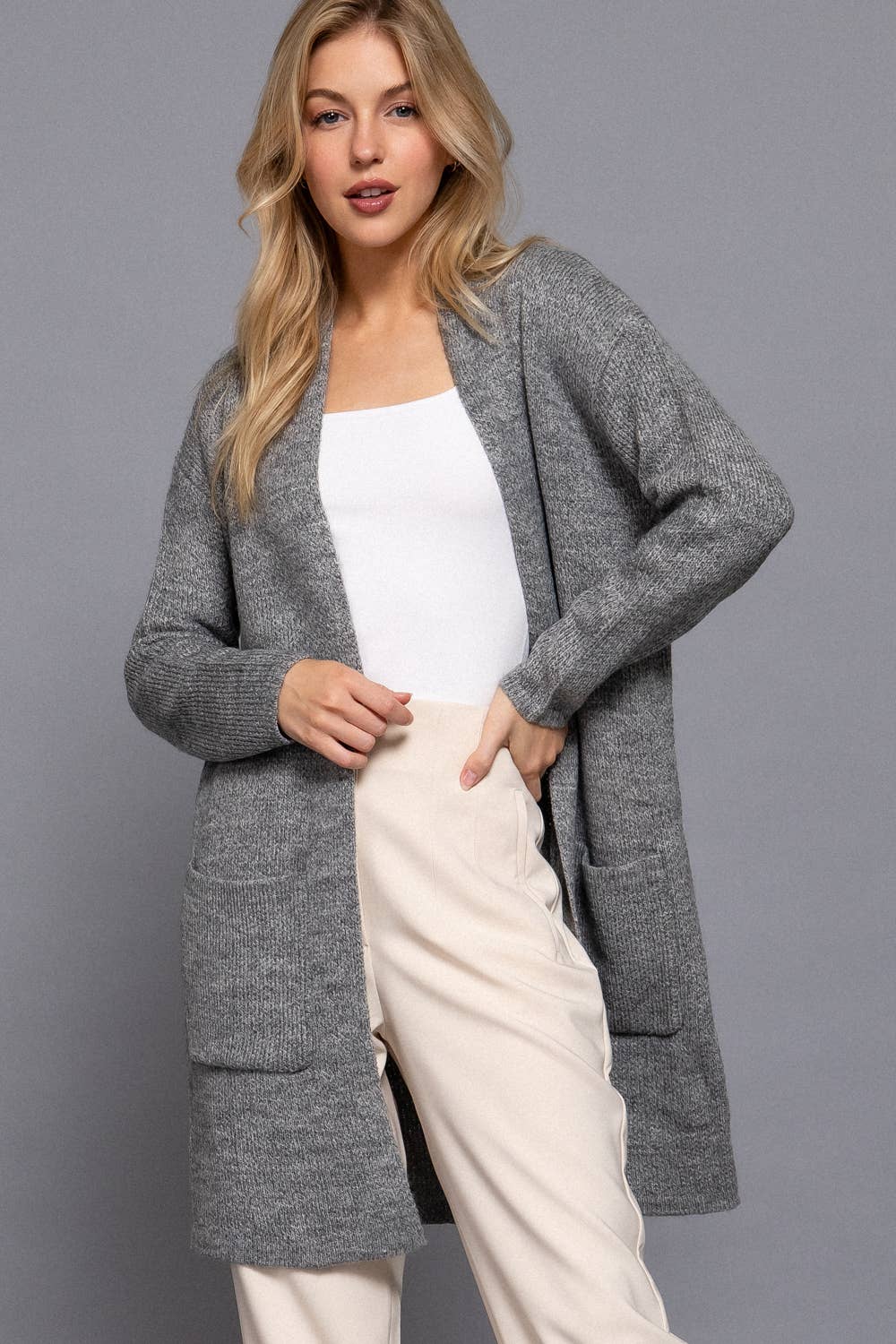 Open Front Sweater Cardigan