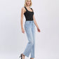 LV1681:HIGH RISE SLIM WIDE LEG JEANS