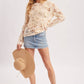 BOAT NECK FLORAL CROCHET TOP