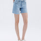 LV1726: HIGH RISE RAW HEM MIDI SHORTS