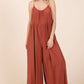 WIDE LEG SCOOP NECK JUMPSUIT