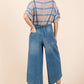 DENIM TIE BACK OVERALLS