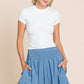 Smocked Shorts: Blue
