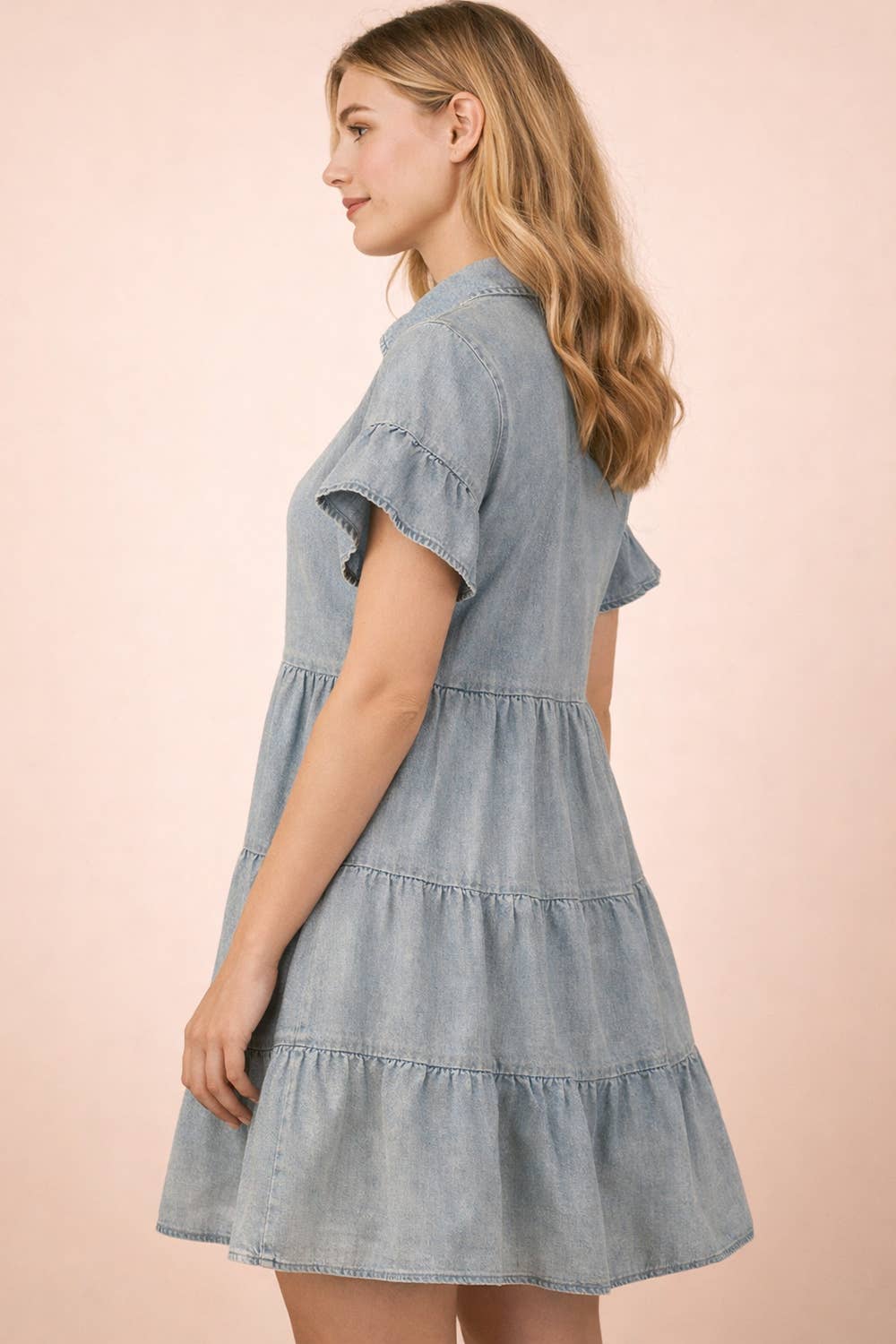 Mineral Washed Chambray Dress