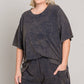 CURVY Sage Vintage Washed Shorts