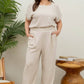 Curvy Wide Leg Linen Pants