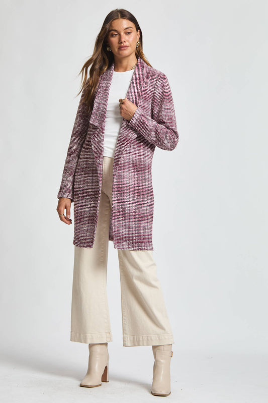 Plaid Midi Blazer