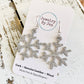 Snowflake Earrings: Silver Glitter