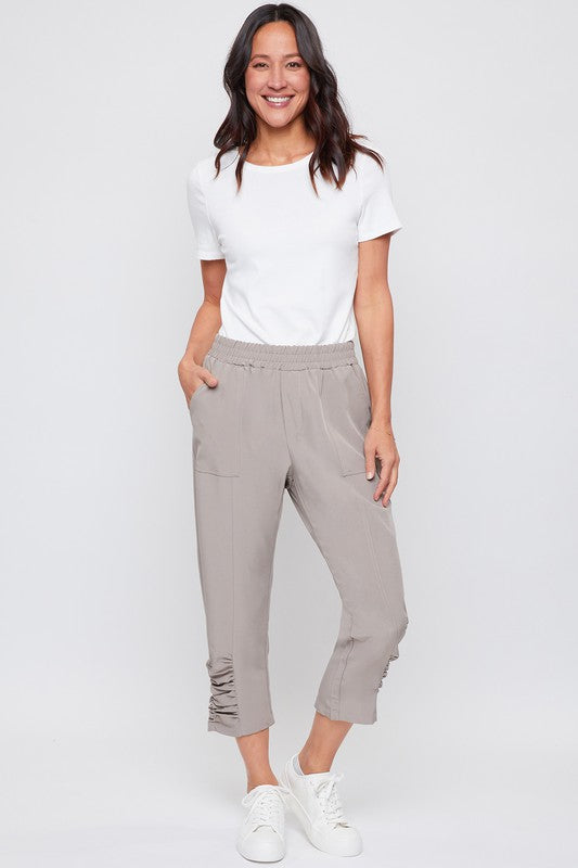 Cropped Ruched Athlesiure Pants