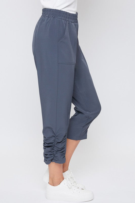 Cropped Ruched Athlesiure Pants