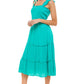 SMOCKED TOP RUFFLE DRESS
