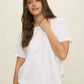 EXPOSED SEAM SHORT SLEEVE TOP