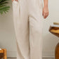 Curvy Wide Leg Linen Pants